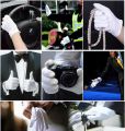 White Cotton Inner Gloves for Summer, Lightweight and Breathable Hand Protection for Men and Women, Soft Skin-Friendly Fabric, UV-Resistant Unisex Work Gloves, Hydrating Gloves for Dry Skin. 