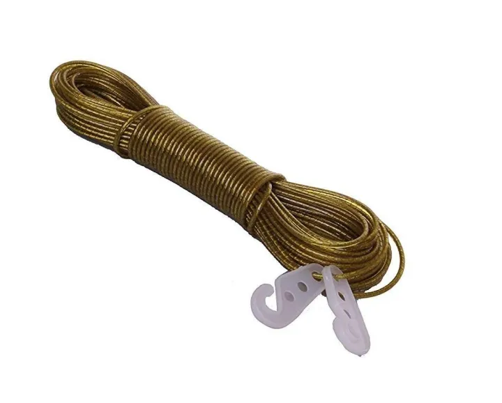 Cloth Covered Rope Cloth Rope PVC Coated Anti-Rust Unbreakable Steel Wire Rope for Clothes ...