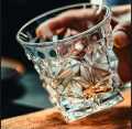 Diamond Shaped Whiskey Glass Crystal Touch Cut For Bourbon, Rum, Tequila, Scotch set of 6 piece. 