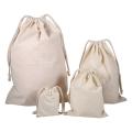 Reusable Cotton Stuff Bag Travel Grocery Shopper Rope Drawstring Pouch Dry Shoe Laundry Lingerie Makeup Clothes Home Storage Bag. 