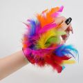Women Natural Fur Feather Cuffs Cuffs With Feathers Feather Cuff Snap Bracelet Sleeves Wrist Arm Removable Shirt. 