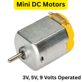 Mini DIY DC Motor 3V, 6V, 9V | 1,2,3,5,12-Pcs Motors | High Speed 3500RPM Motor for DIY Projects, Toy Cars, Prpeller, Fans & Robotics. 