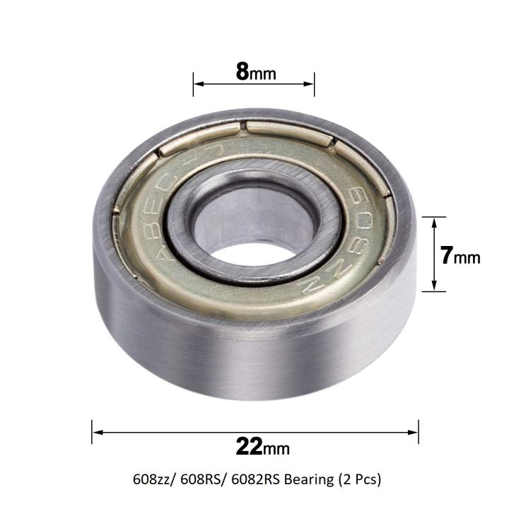 608ZZ | 608RS | 608 2RS Radial Bearing - High-Speed Precision Bearings for Skateboards, 3D Printers & DIY Projects in Pakistan