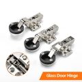 2PCS Home No Hole Connector Cabinet Hinge Clip Window Accessories Glass Door Hinge Furniture Supplies. 