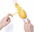 Potato Twister with 4 Stainless Steel Sticks, Reusable Tornado Potato Spiral Cutter Slicer Chips Maker - Potato Twister Machine (Potato Twister Machine)Spiral Potato Cutter Twisted Slice Potato Tower Whirlwind Potato Cut Diy Creative Fruit And Vegetable S. 