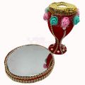 DOODH PILAI GLASS WITH GLASS PLATE - WEDDING NIGHT RASAM - MILK GLASSS. 