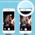 Light Ring For Mobile Lens Selfie Lamp Flash Backlight Selfie Light LED Luminous Clip Lamp Photography Video Makeup Ringlight-White. 