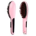 Fast hair straightener brush - Electric Hair Styling Straightener- Pink. 