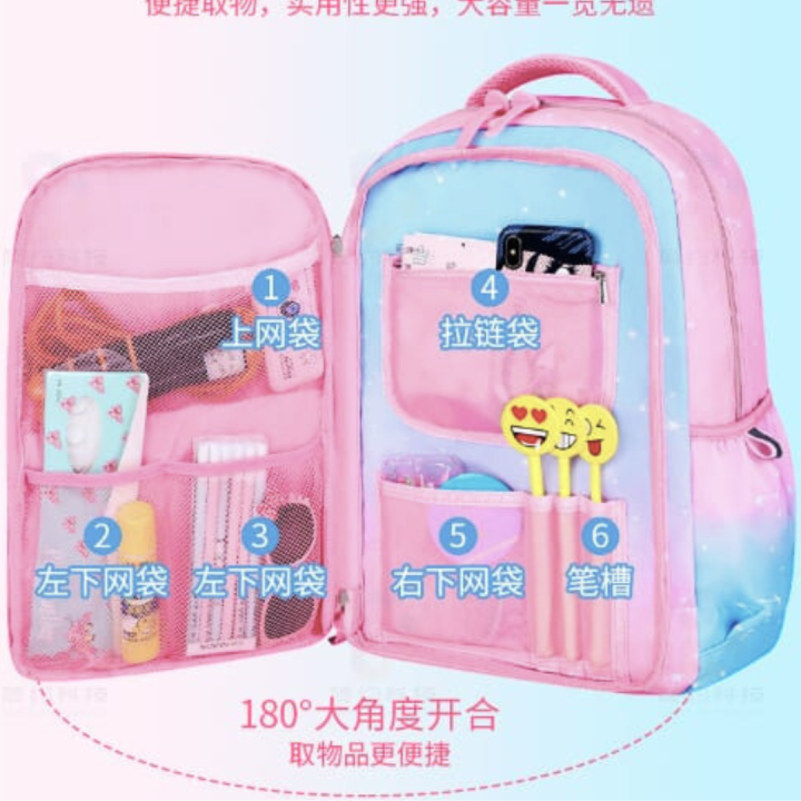 Bagzillas:Girls%20School%20Backpack%203rd%20to%206th%20Grade%20Big%20Capacity%20Collage%20LightWeight%20Backpack%20With%20Out%20keychain%20School%20bag%20For%20Girls%20School%20bag%20For%20Girls%20-%20Image%207