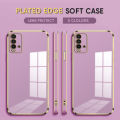 (Free Lanyard) Luxury 6D Plating Case for Redmi 9T Soft Silicone Square Frame Back Cover Shiny Bling Phone Cases. 
