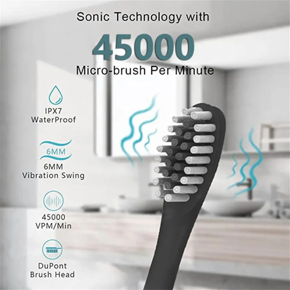 6 Modes Electric Toothbrush for Adults Kids With Extra Brush Heads - Smart  Timer Rechargeable Whitening Toothbrush IPX7 Waterproof - Rechargeable  Toothbrush For Kids - Electric Toothbrush | Daraz.pk