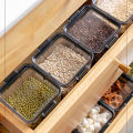 Transparent Sealed Storage Box Kitchen Food Grain Containers Square Nut Snack Storage Tank Airtight Pantry. 