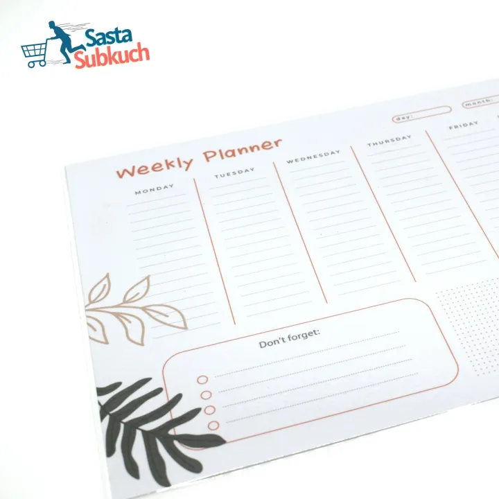 "Weekly%20Planner%20A4%20Size%20Laminated%20-%20Planner%20Notebook%20&%20Journal%20-%20Ideal%20for%20Students,%20Professionals,%20and%20Girls%20-%20Plan%20Your%20Week%20with%20Our%20Planner%20Diary%20&%20Notepad"%20-%20Image%205