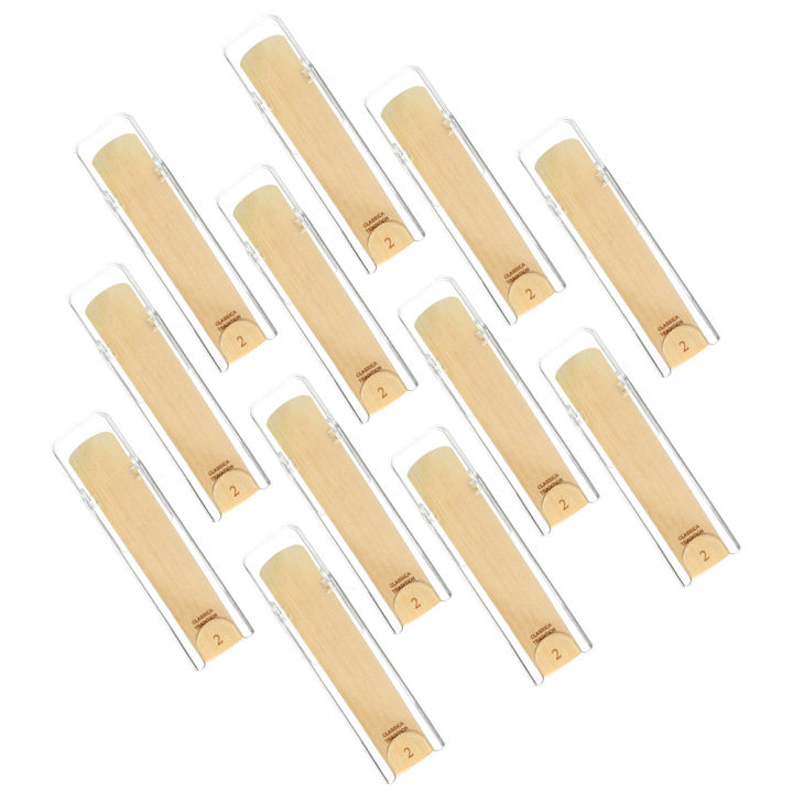 KOKKO 10 PCs Bb Tone Tenor Saxophone Reeds Strength 2.0 2.5 3.0 Professional Sax Reeds Thinner Reed Tip For Sax Clarinet Beginner Player