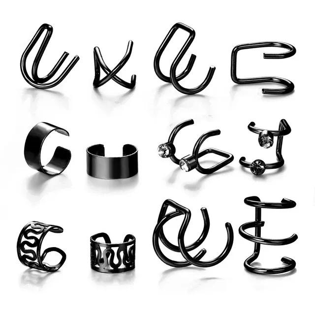 Ear%20Cuff%20Non%20Piercing%20%E2%80%93%206%20Pairs%20of%20Ear%20Clips%20Fashion%20Earring,%20Wrap%20Design%20Metal%2012pcs/Set%20Earrings%20for%20girl%20&%20woman%20-%20Image%209