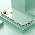 ZeroQiQi for Infinix Hot 10 Play / Hot 11 Play Back Cover Luxury 6D Plating Case Side Pattern Soft Silicone Square Phone Cases + Free Lanyard. 