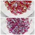 Pack Of 2 Tola  Round Sitaray in Various Colors, Beautiful Design, Sequins Crafts 3mm Red/Murgenda. 