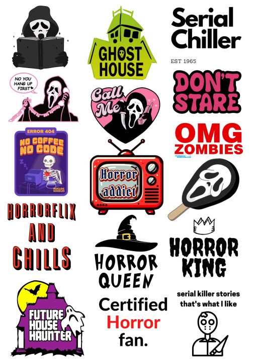 Horror stickers, 