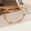 New Warm Sweet Little Daisy Bean Transfer Beads Titanium Steel Bracelet Girls Wild diy Spacer Beads Flower Girlfriends Exquisite. 
