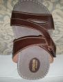 Brown Synthetic Leather Slippers For Men. 