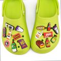 【HOT】 Hot Sell PVC Mexican Food Croc Shoe Charms Mexico Women Snake Drink Grill Chips Shoe Decorations Colorful Sports Car Accessories. 