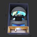 9D Virtual Reality VR Motion Chair 7D Flying Theater Curved Projection Cinema. 