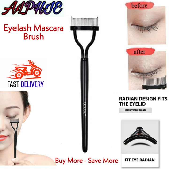 Alphie Eyelash Curler Lash Separator Mascara Comb Brush Eyelash Portable Brush Comb Mascara Curl Eyelashes Comb Separator Brush Curling Tool Beauty Makeup Eyelash Cosmetic Tool