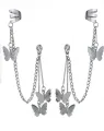 Pair Of Ear Cuff Earring Butterfly Chain Tassel Stylish Earings For Girls Fashion Stylish Korean Jewellery For Girls. 