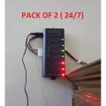 24/7 Digital Water Level Monitoring Pack – 2 Water Level Meters with Buzzer & Aluminum Contact Sensors. 