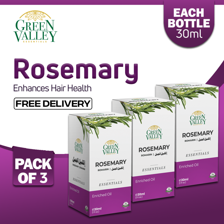 Green Valley Rosemary Oil (Pack of 3) – 30ml Each | Hair Growth ...