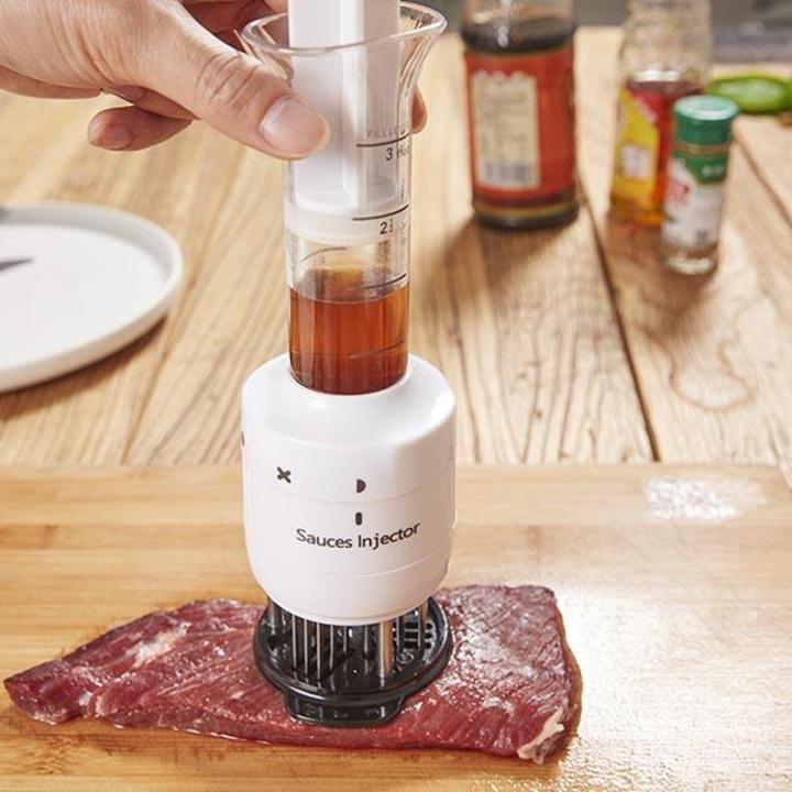 Multifunctional Meat Tenderizer Marinade Injector Sauces Injector Ultra Sharp Needle Steak