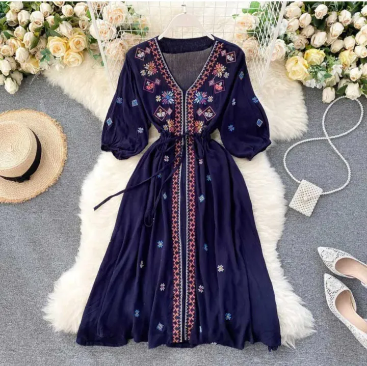 MineLight%7C%20Stitched%20%7C%20Ready%20To%20Wear%7C%20Women's%20Fashion%20%7C%20Zafran%20Embroidered%20Lawn%201%20Piece%20Frock%20%20For%20Summer%20Women's%20Fashion%20-%20Image%202