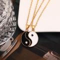 New Chinee tyle Tai Chi Ancient tyle Magnetic Necklace BFF Brother Good Friend Couple Tai Chi Pendant Gift tudent Jewelry. 