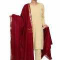 Guzel Zari Kashmiri Shawl - Maroon. 