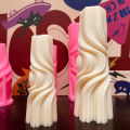 Geometric Roman Pillar Swirl Candle Silone Mold Wave Twirl Spiral Candles Mould DIY Resin Soap Crafts Home Decor. 