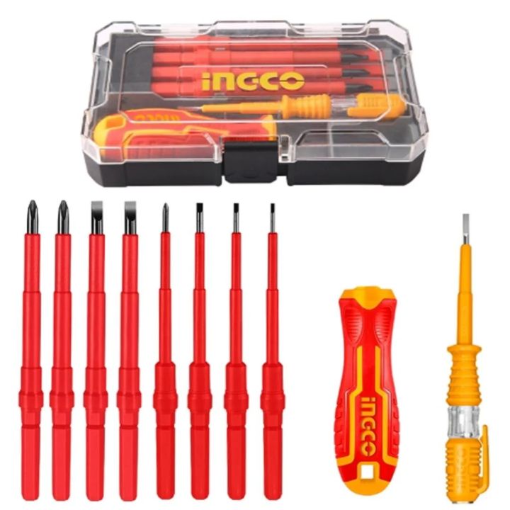 10 Pcs interchangeable Insulated Screwdriver Set HKISD1008 | Daraz.pk