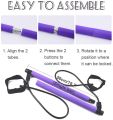Tango Sports Portable Pilates Bar Kit with Resistance Band for Exercise Home Gym Pilates Reformer Body Shaping Pilates Stick for Workout, Yoga, Fitness, Stretch. 