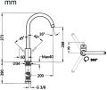 kitchen sink faucet, mixer tap,304 SS tap, kitchen sink mixer, kitchen sink tap. 