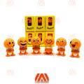Cute Emoji Spring Shaking Head Dolls Toy Funny Expression Bounce Toy for Car Dashboard & Home Decor Large 7/cm  (Plastic, Yellow). 