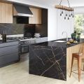 Kitchen Decoration Items For Shelf Marble Sheet Wallpaper Self Adhesive Wall Stickers Vinyl Kitchen Cabinet Cover Kitchen Items Black/White - 1 Roll. 