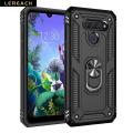 Lereach For LG K50 / Q60 Mobile Phone Case TPU Hard Ring Car Ring Bracket Shockproof Back Cover. 
