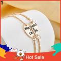 2Pcs Women's Break Heart Chain Partners Best Friend Sisters Bracelets Gift. 