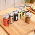 2 Pcs Glass Storage Salt and Pepper Shakers/Herb and Spice Container Shaker Seasoning Bottle/Glass Spice Containers Bottles Jars. 