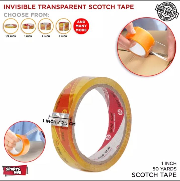 Scotch%20Tape,%2050%20Yards%20Transparent%20Tape%20For%20Office%20&%20Home%20Use,%20Heavy%20Duty%20Tapes%20Designed%20For%20Packing,%20Repairing,%20Shipping%20&%20Mailing,%20Guaranteed%20to%20Stay%20Sealed,%20Invisible%20Clear%20Tape%201%20inches%20-%20Image%203