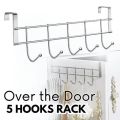 Stainless Steel 5-Hook Kitchen Cabinet Door Hook Bathroom Organizer Hanger Hooks Towel Hat Coat Clothes Cabinet Draw Door hook. 