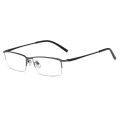 【AmbitionmA】Unisex Metal Half Frame Minus Glasses Vintage Retro Men's Business Myopia Eyeglasses Finished Optical Near Sight Eyewear Diopter. 