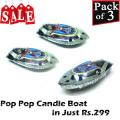 3pcs Pop_Pop_Candle Boat For Kids swimming pool & water toys - Boat for child. 