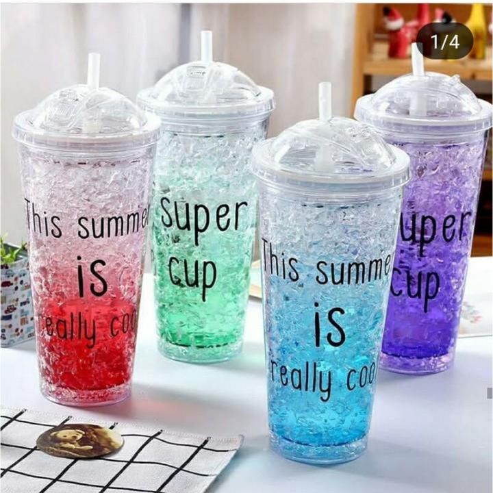 Ice crushed water bottle