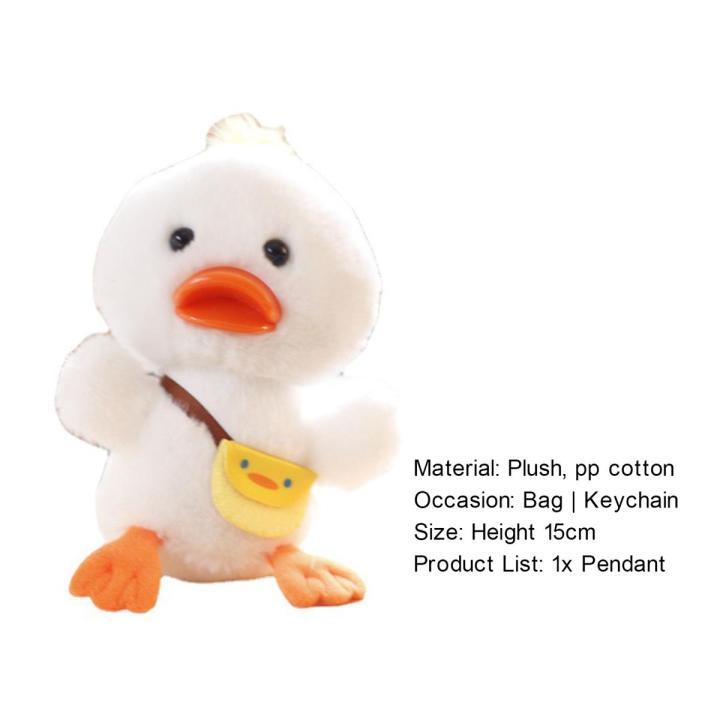 Duck Keychain Lovely Expression Plush Duck Keychain Children Doll Toy