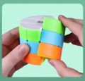 3x3x3 Magic Rubik's Cube block Cylinder Speed professional Puzzle Cube fidget toy | Gol Cube with Vivid Colors and Smooth Rotation. 